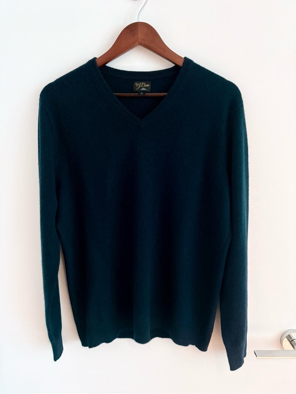 JCrew Cashmere V-Neck Men's Sweater in Navy Blue